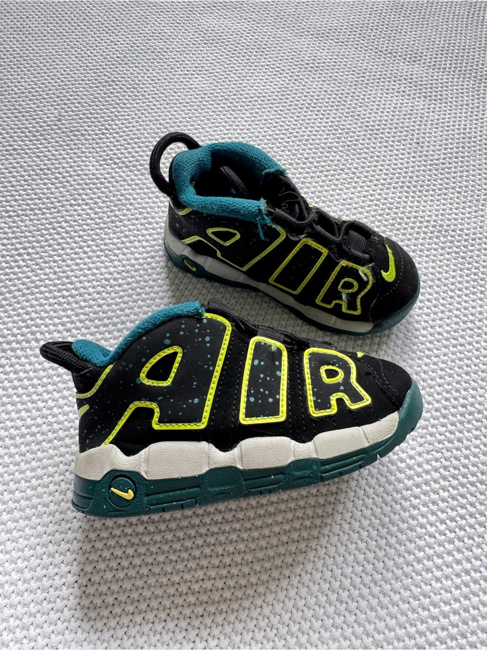 Nike Air More Uptempo "Black/Green" Toddler Boys' Shoe
